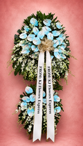 Azure Serenity Premium Sympathy Standing Spray