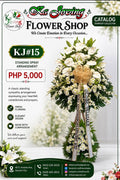 KJ#15 – Serenity White Sympathy Standing Spray