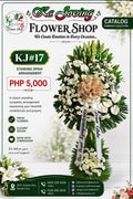 KJ#17 – Elegant White Sympathy Standing Spray