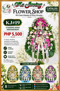 KJ#19 – Pink & White Sympathy Standing Spray