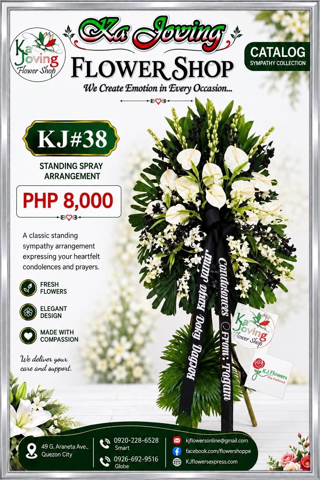 KJ#38 – Eternal Grace Sympathy Standing Spray