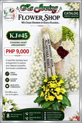KJ#45 – Heartfelt Remembrance Standing Heart Arrangement