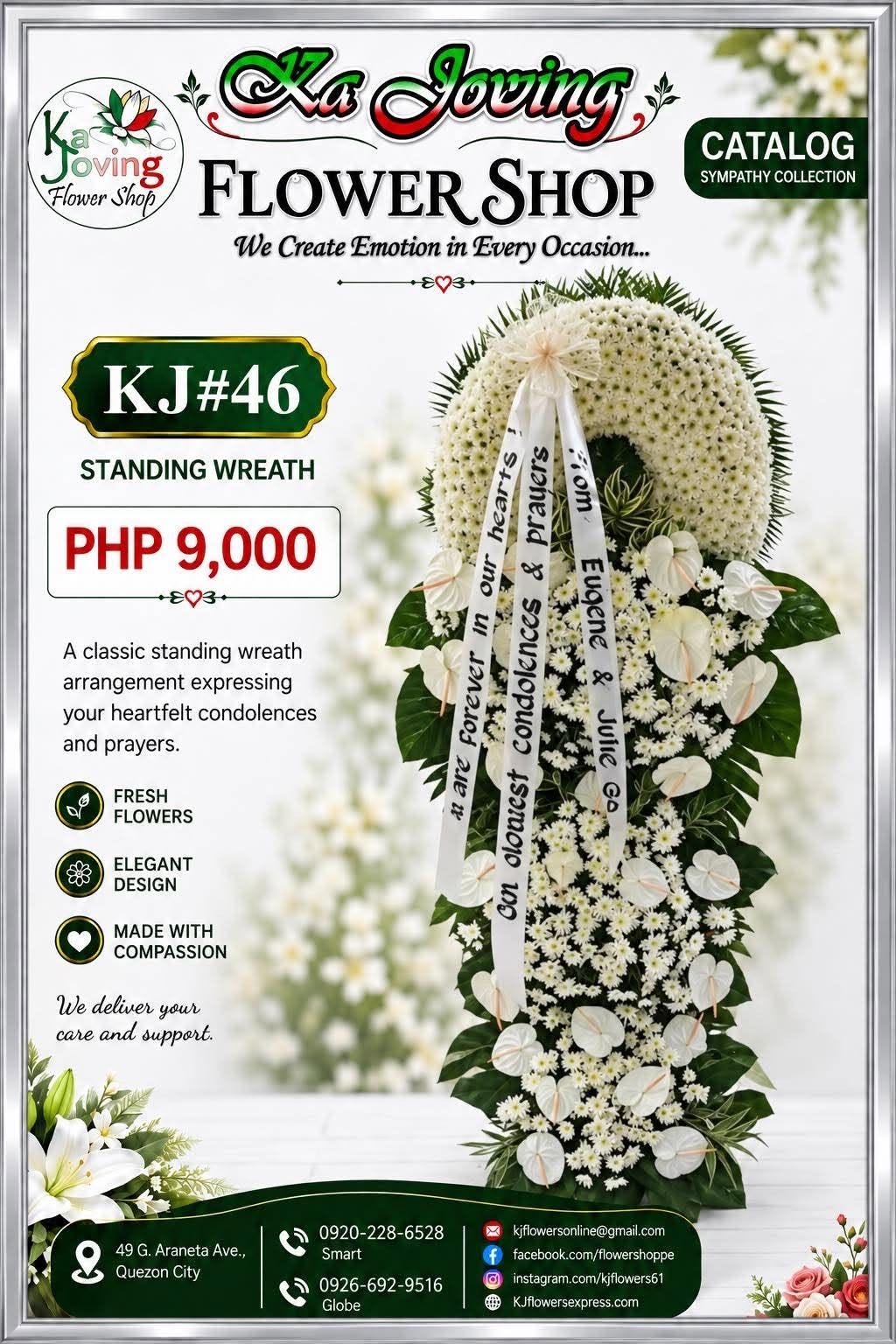 KJ#46 – Eternal Peace Standing Wreath