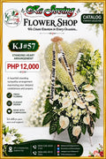 KJ#57 – Eternal Love White Heart Standing Arrangement
