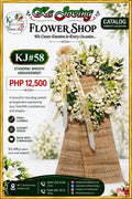 KJ#58 – Graceful Remembrance Standing Wreath Arrangement