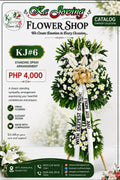 KJ#6 – Eternal Peace White Sympathy Standing Spray