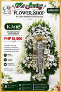 KJ#65 – Graceful Tribute Premium Standing Spray Arrangement