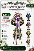KJ#7 – Graceful Tribute Color Sympathy Standing Spray